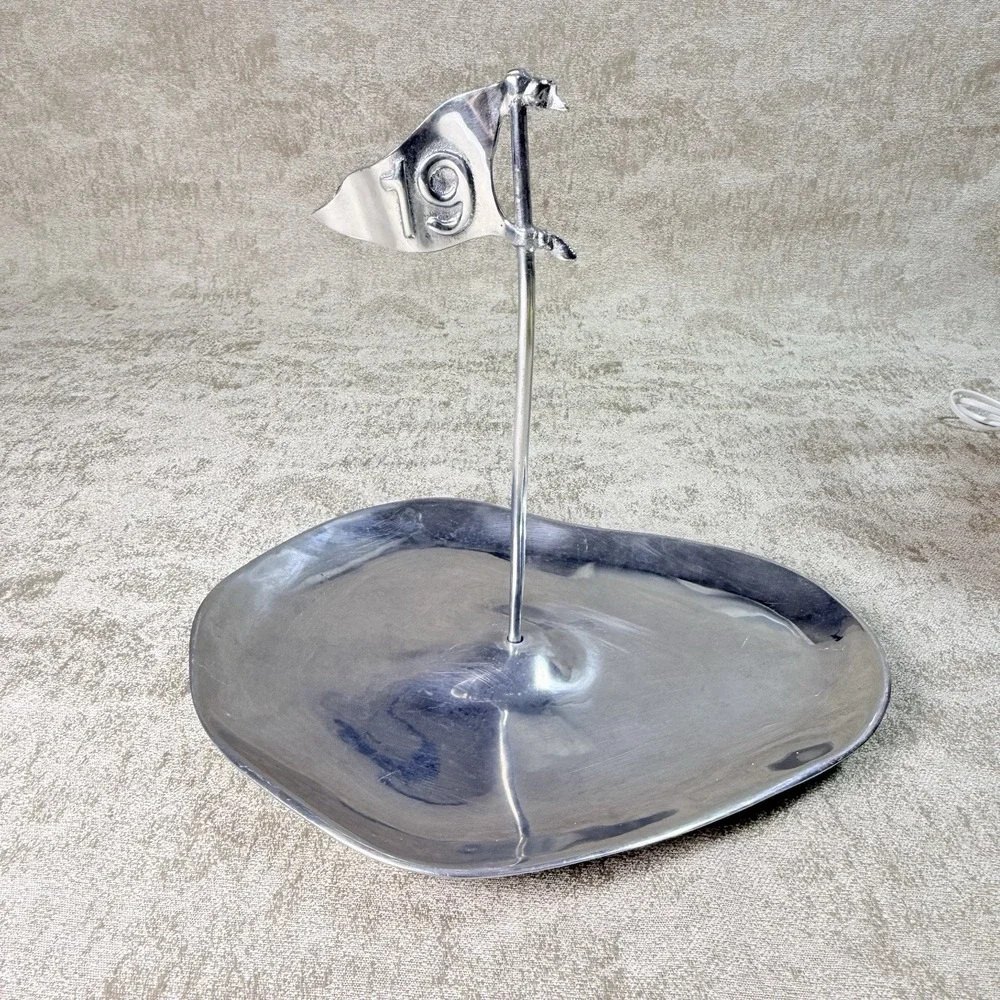 Mariposa 19th Hole Plate Silver Serving Vintage